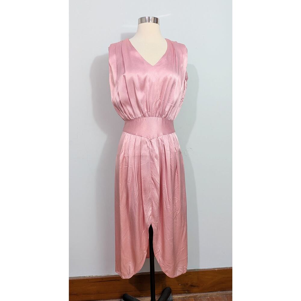 Pink Satin 70s/80s Dress